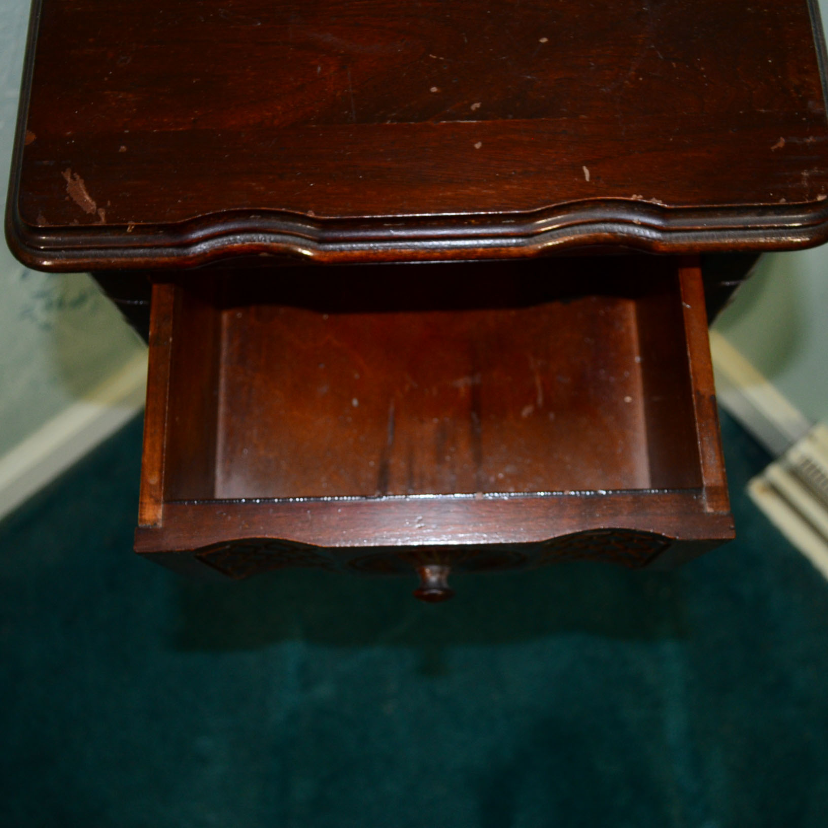 Cherry Wood Finish Nightstand EBTH